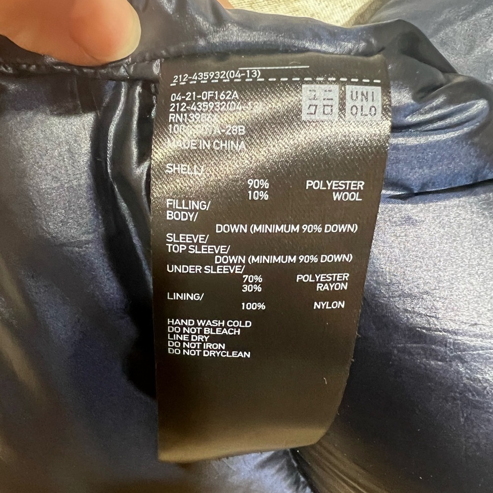 Jil Sander +J x Uniqlo Hybrid Down Wool Blend Jacket Coat High Neck Size Small - Picture 12 of 13